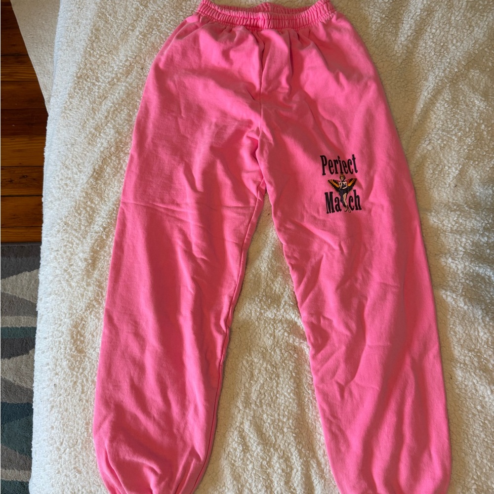 Boys Lie Perfect Match Pink Sweatpants